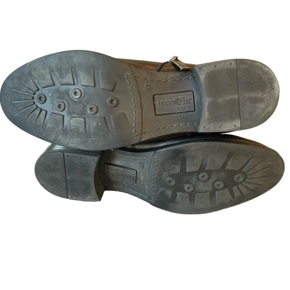 Bussola Siena Black Leather Tall Riding Boots  Buckle Strap sz 37 (US 6.5-7) - Picture 6 of 13